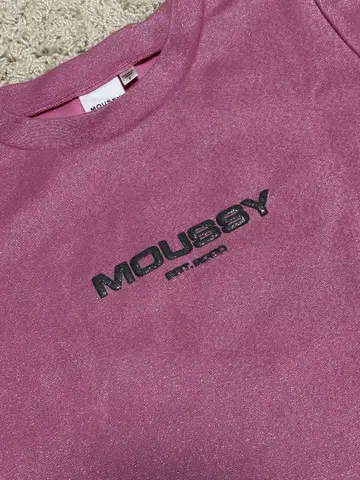 MOUSSY 핑크 반팔 티셔츠 F