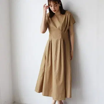 DouDou 돌먼 허리 턱 원피스 M