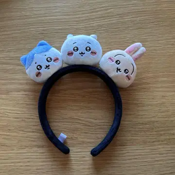 치이카와 파크 봉제인형 머리띠 (치이카와 하치와레 토끼 얼굴)