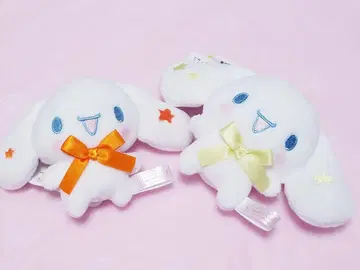 시나모롤 봉제 인형 마스코트 리본 포함 2개 세트