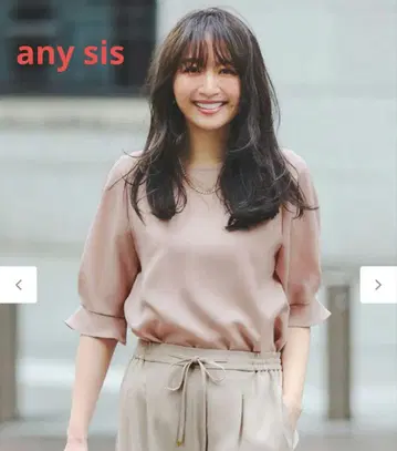 any sis 스무디 폴리에스테르 크루넥 블라우스 온워드 카시야마