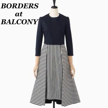 미품 BORDERS at BALCONY 턱 원피스 네이비 색상