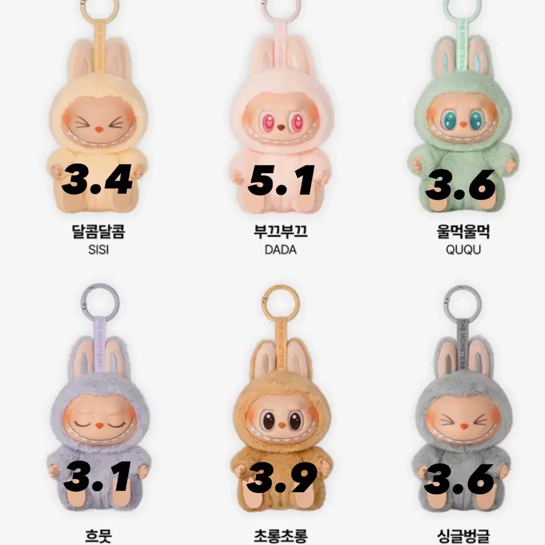 キーホルダー・キーリング LABUBU LET'S PLAY TOGETHER DOLL SERIES DADA KEYRING LABUBU LET'S PLAY TOGETHER DOLL SERIES DADA KEYRING