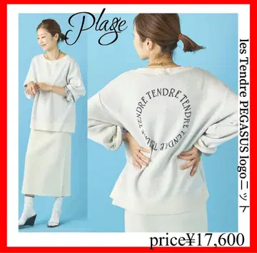 Plage 플라주 les Tendre PEGASUS logo 니트