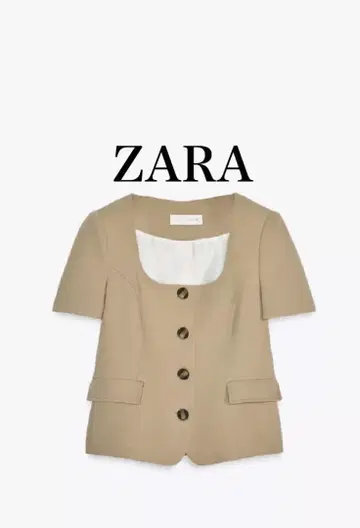 새상품 ZARA 숏 슬리브 숄더 패드 블레이저 2025 ss