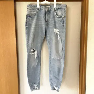 ZARA 데미지 가공 자라 스키니 데님 팬츠 데미지 데님 zara