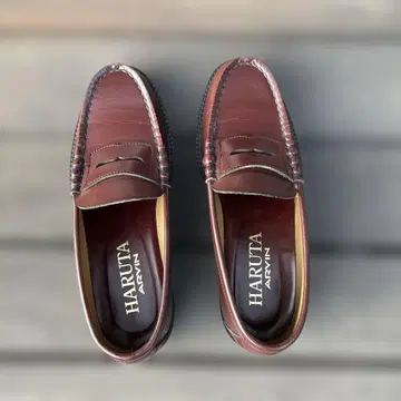 HARUTA 브라운 로퍼 24cm EEE