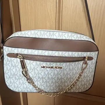 MICHAEL KORS 숄더백 화이트/브라운