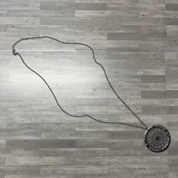 블랙 장식 펜던트 목걸이 약 40cm 구제 의류