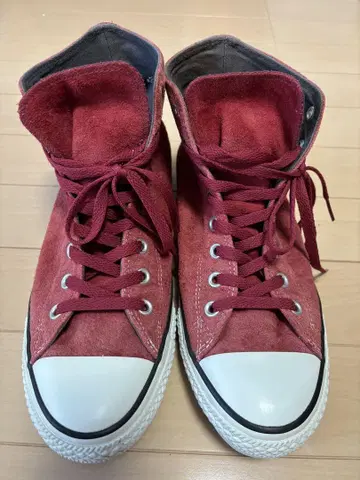 CONVERSE 100 레드 스웨이드 스니커즈 27.5cm