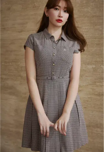 새상품 her lip to Checked Shirt Mini Dress