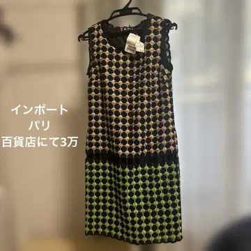 Simequana 슬리브리스 도트 무늬 원피스 36