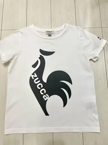 ZUCCA 화이트 티셔츠 로고 프린트