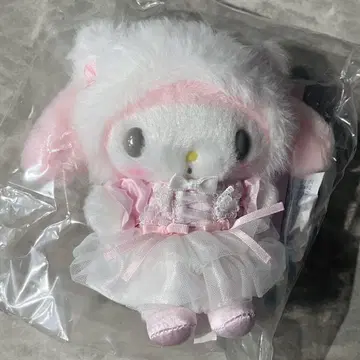 산리오 화이트 고양이 발레리나 디자인 마스코트 홀더 마이멜로디