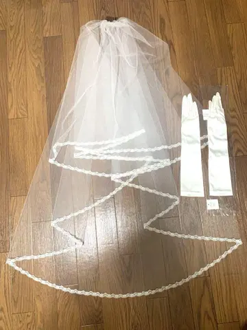 이노센틀리 웨딩 베일 레이스 포함 화이트 타 브랜드 장갑 포함