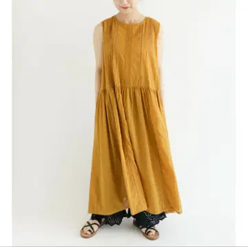 새상품 사만사 모스모스 사다리 레이스 레이어드 원피스 오렌지