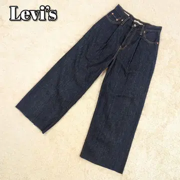 리바이스 리브케이지 플리츠 크롭 데님 와이드 팬츠 w25