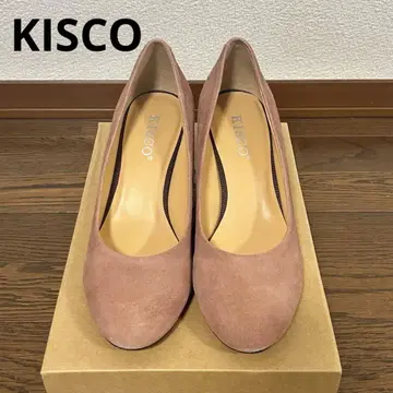 KISCO 천연 가죽 컬러 믹스 웨지 라운드토 펌프스 24cm