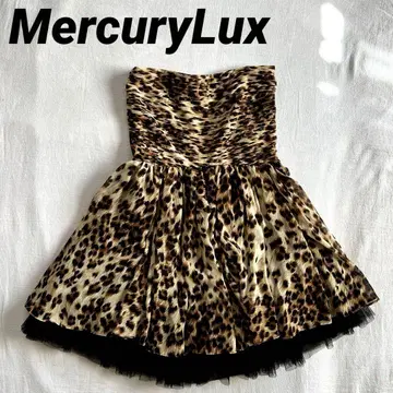 [ MercuryLux ] 레오파드 베어탑 미니 튤 원피스