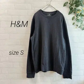 [ H&M ] 크루넥 스웨트셔츠 (S) 블랙