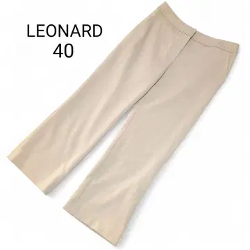 LEONARD 레오나르 캐주얼 팬츠 스트레이트 자수 40