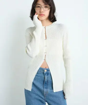 CODE A fronthook knit cardigan 코드에이