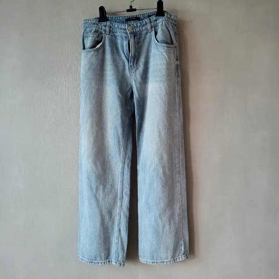 Modi Mood Folder Hem Snap Two-Way Washing Denim Pants on