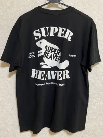 SUPER BEAVER 백드롭 티셔츠 블랙 L 사이즈