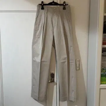 AURALEE WASHED FINX HERRINGBONE SLACKS