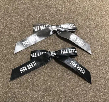핑크하우스 리본 헤어 클립 2개 세트