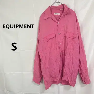 에키프먼트 EQUIPMENT 긴팔 셔츠 실크 100% [S] 핑크