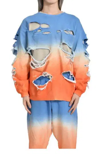 jun nakayama DISTRESSED CREWNECK