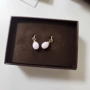 미사용 아가트 귀걸이  콩크쉘 참