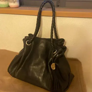 FURLA 블랙 가죽 토트백