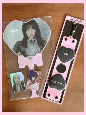 BLACKPINK LISA 부채 라이트 스틱 홀더 트레이딩 카드 리사