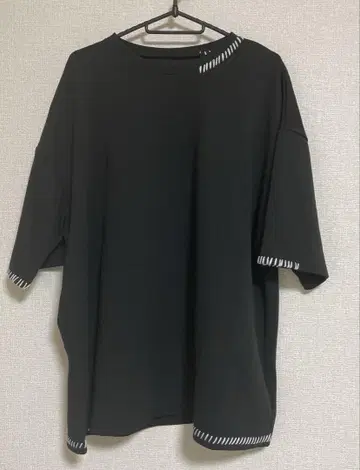 핸드 스티치 분또 T셔츠 블랙