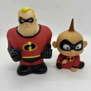 Mr. Incredible & Jack-Jack 저금통 피규어 세트