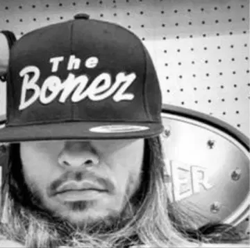 the bonez 10thAnniversary Flat Visor cap