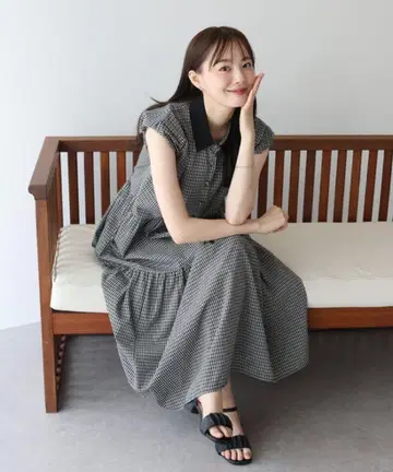 카라 티어드 원피스