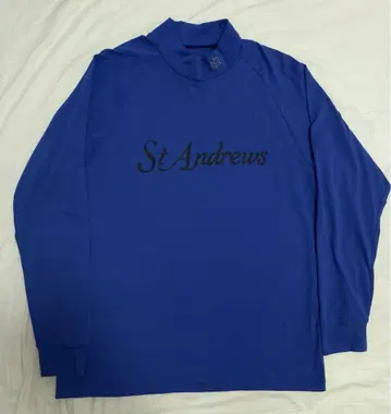 세인트 앤드루스 골프 하이넥 셔츠 긴팔 남성용 L 사이즈
