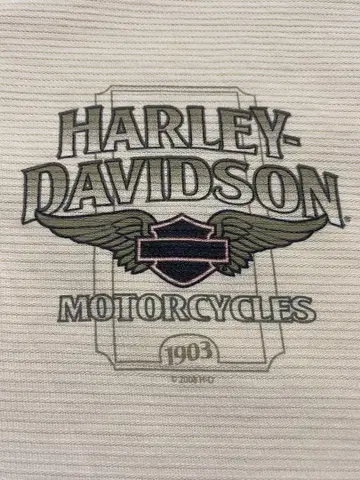 Harley-Davidson 피케 셔츠 크림색