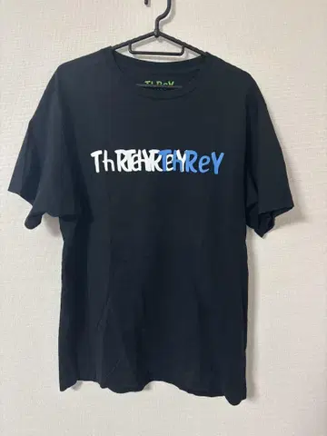 ThRey 쓰리 로고 블랙 티셔츠