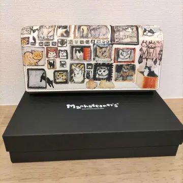 [새상품 미사용] 맨해트너즈 장지갑 액자 고양이 그림 컬렉션