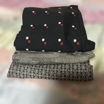 여성용 코몬 기모노 기하학 패턴