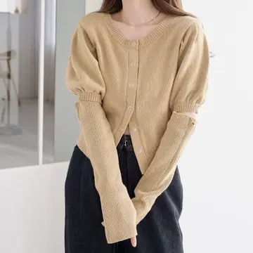 [새 상품] Kastane 카스타네 반팔 턱 니트 암워머 SET