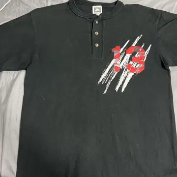 COTTON DELUXE USA 제 90년대 싱글 스티치 헨리넥
