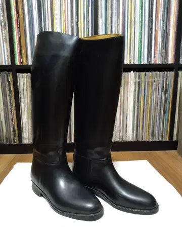 AIGLE 장화 승마 부츠 러버 블랙 38
