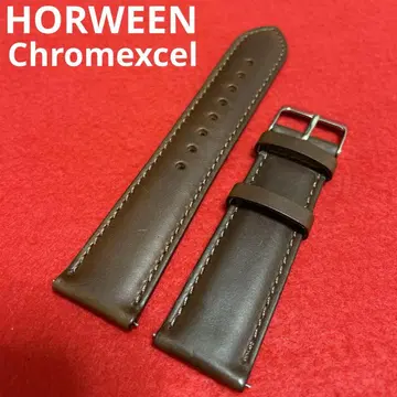 호윈 크롬엑셀 시계 벨트 가죽 브라운