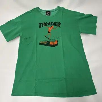 THRASHER Neck Face 티셔츠 M 그린 페이드 used