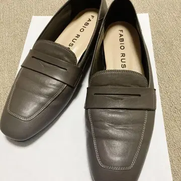 FABIO RUSCONI 그레이 브라운 로퍼 size36